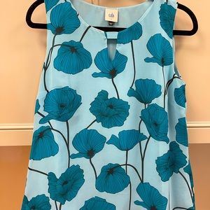 CABI blue/turquoise Poppy Top #3268, Small